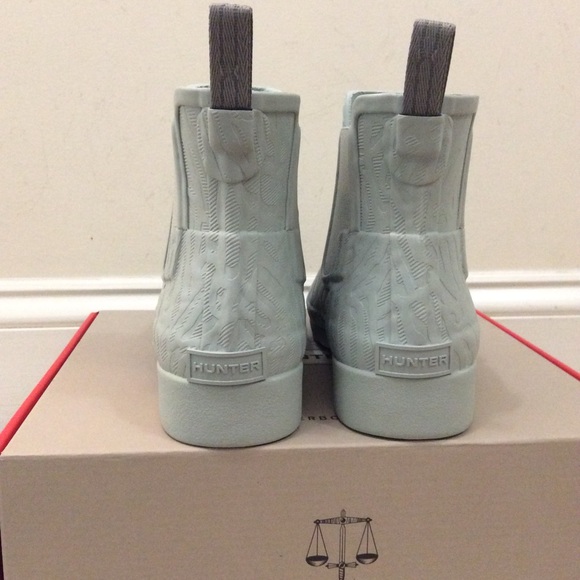 🆕 Madewell x HUNTER mint green ankle rain boots 7 - Picture 5 of 8